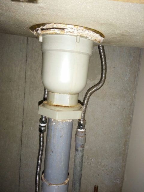 排水栓水漏れ修理