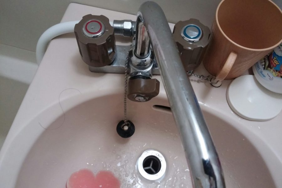洗面蛇口水漏れ修理の写真