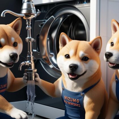 市川市高谷・国分水道屋漏れ