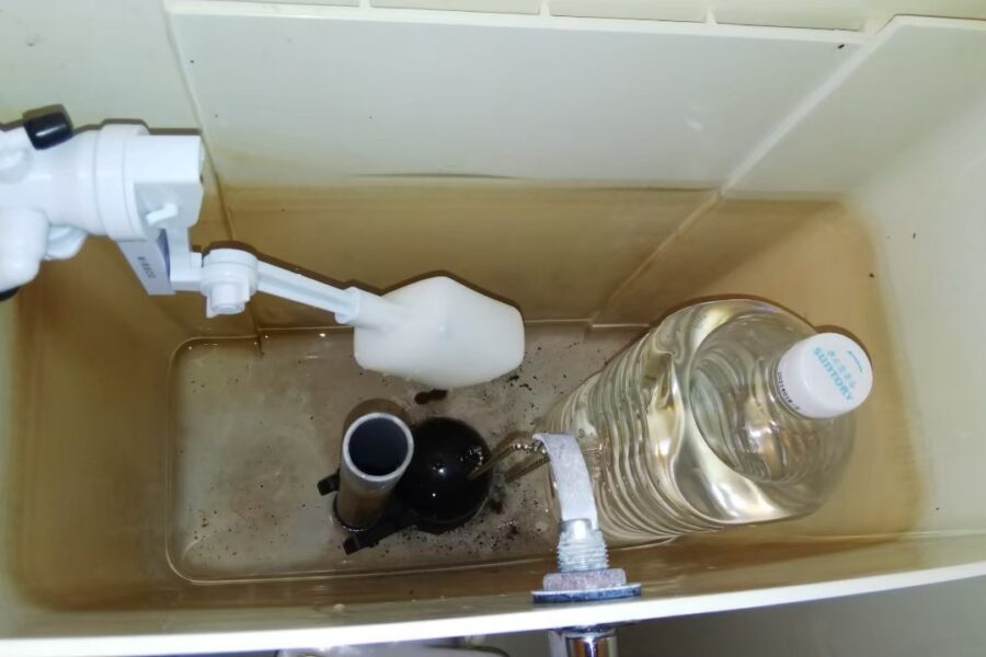 トイレ水漏れ修理の施工例（ミズモ水道）