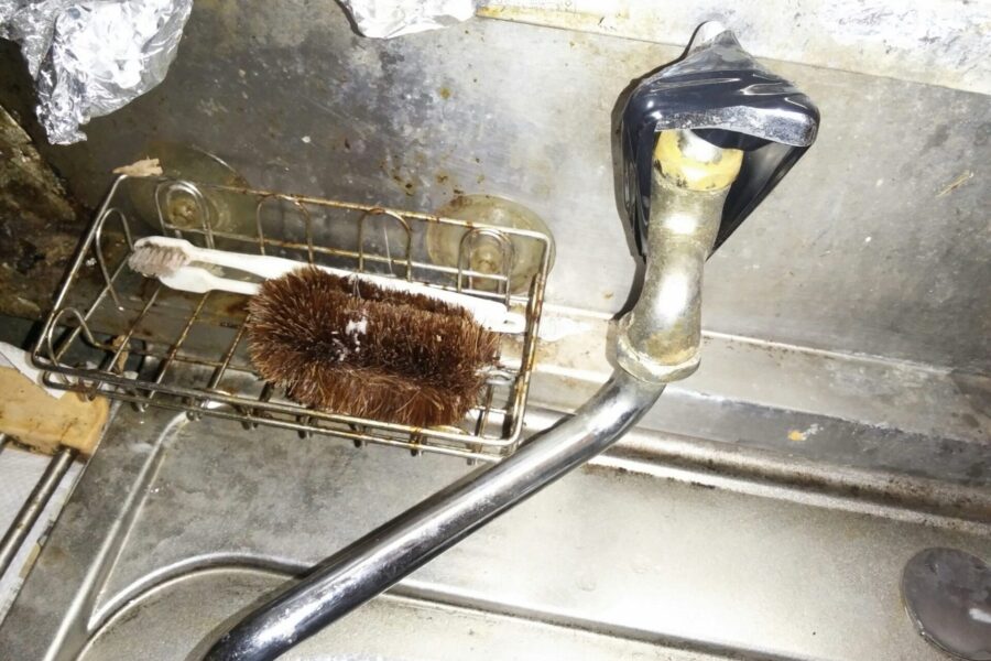 キッチン水漏れ修理の施工例（ミズモ水道）