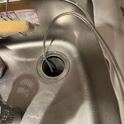 キッチン排水つまりの施工例（ミズモ水道）