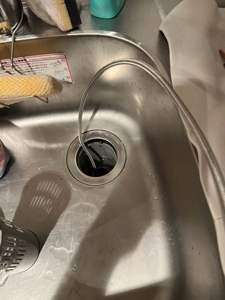 キッチン排水つまりの施工例（ミズモ水道）