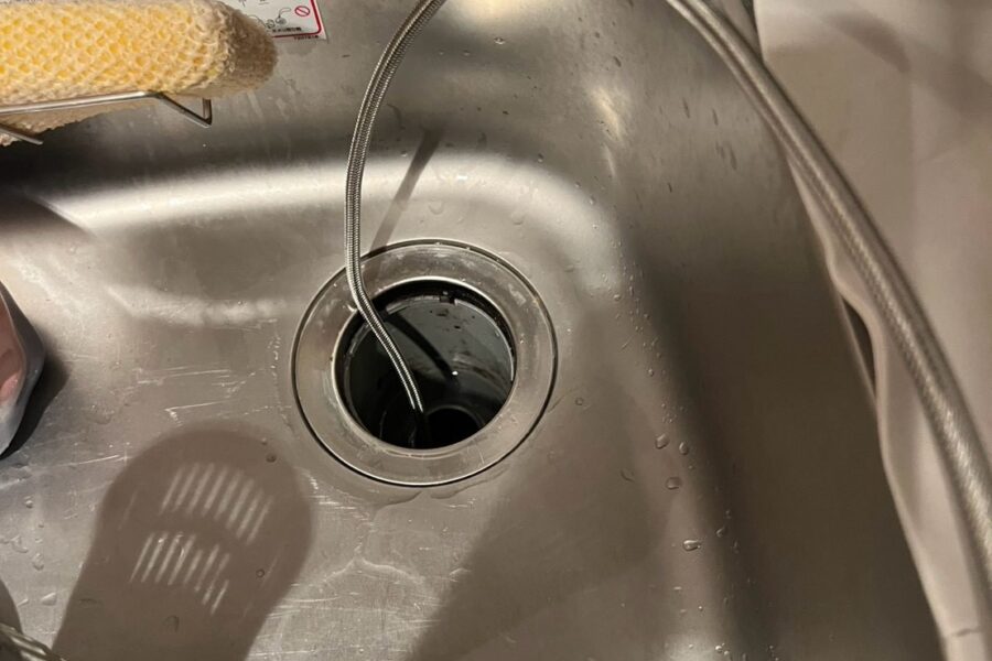キッチン排水つまりの施工例（ミズモ水道）