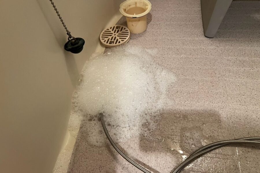 お風呂つまりの施工例（ミズモ水道）